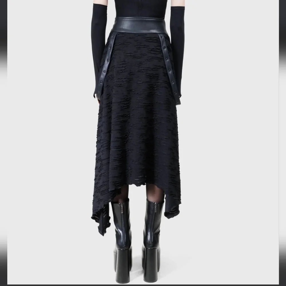 Killstar Black Textured Skirt - Picture 4 of 8